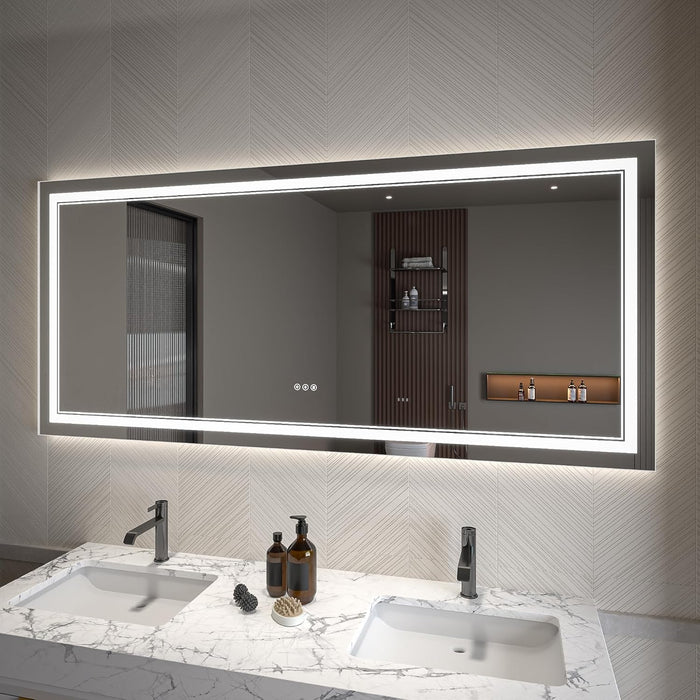 Clear Glass Bathroom Mirror