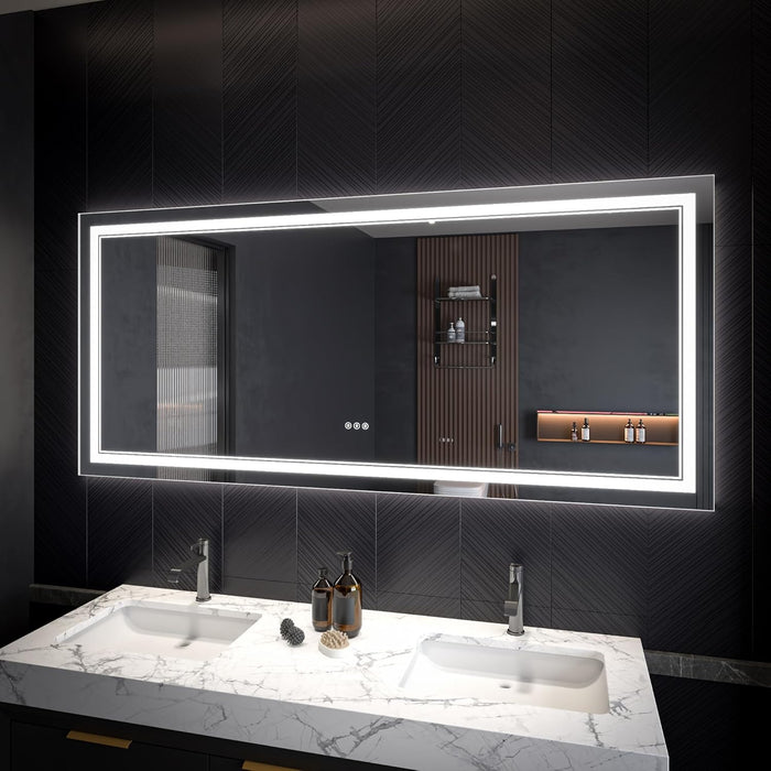 Clear Glass Bathroom Mirror