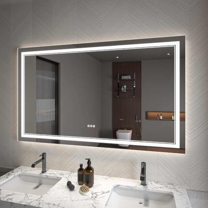 Clear Glass Bathroom Mirror