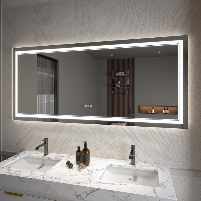 Clear Glass Bathroom Mirror