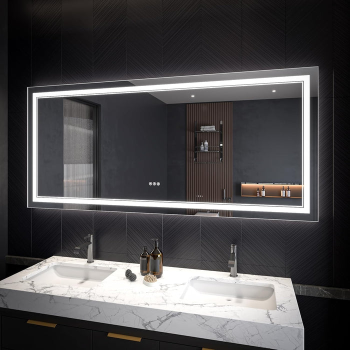 Clear Glass Bathroom Mirror