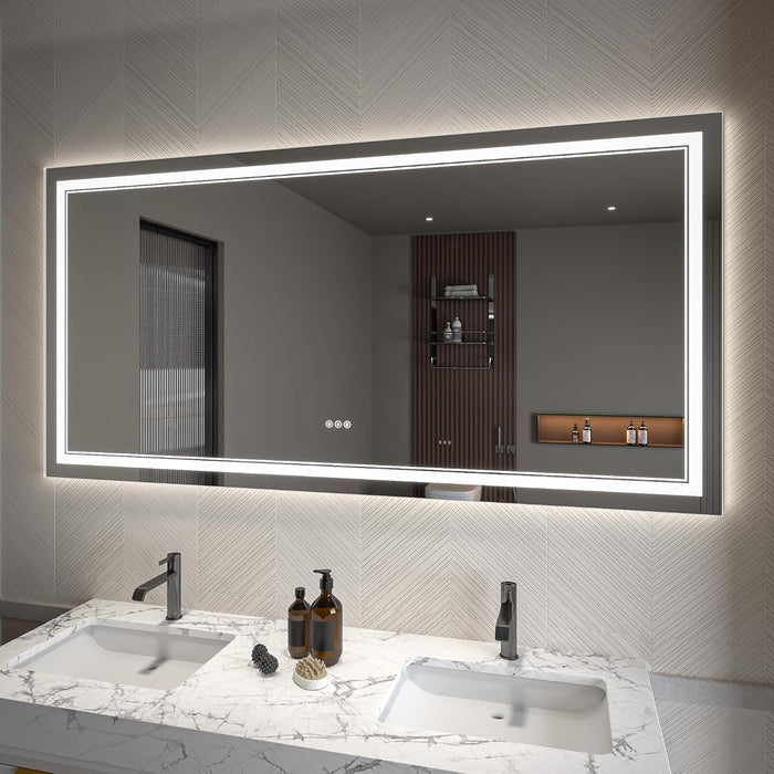 Clear Glass Bathroom Mirror