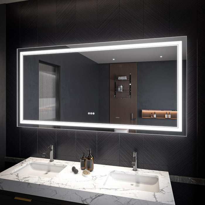 Clear Glass Bathroom Mirror
