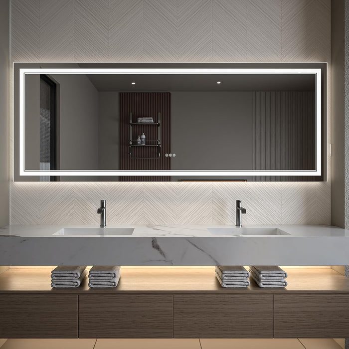 Clear Glass Bathroom Mirror