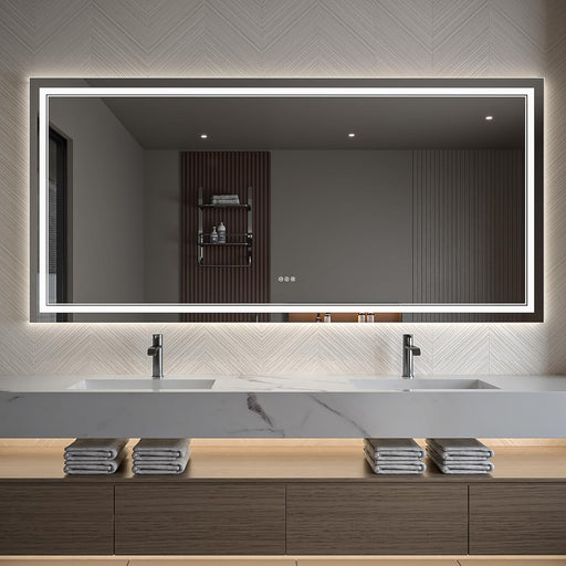 Clear Glass Bathroom Mirror