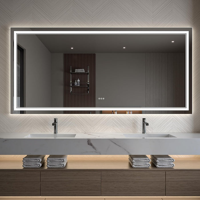 Clear Glass Bathroom Mirror