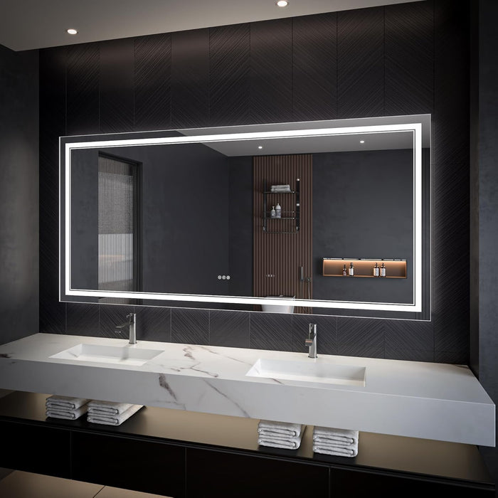 Clear Glass Bathroom Mirror