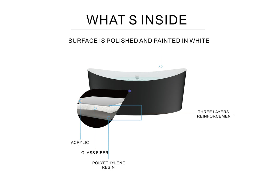 White Acrylic Bathtub