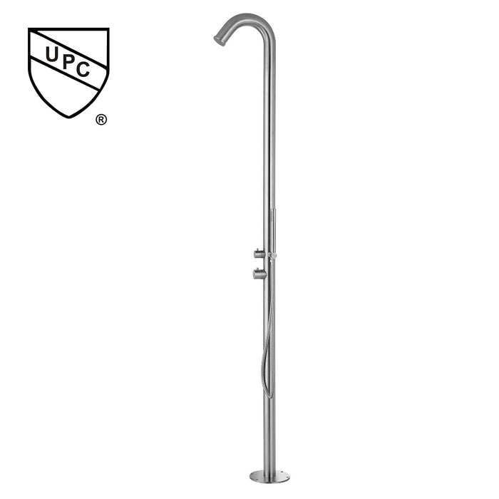 Brushed Stainless Steel Outdoor Shower