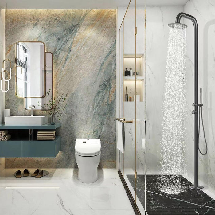 Grey Stainless Steel Outdoor Shower