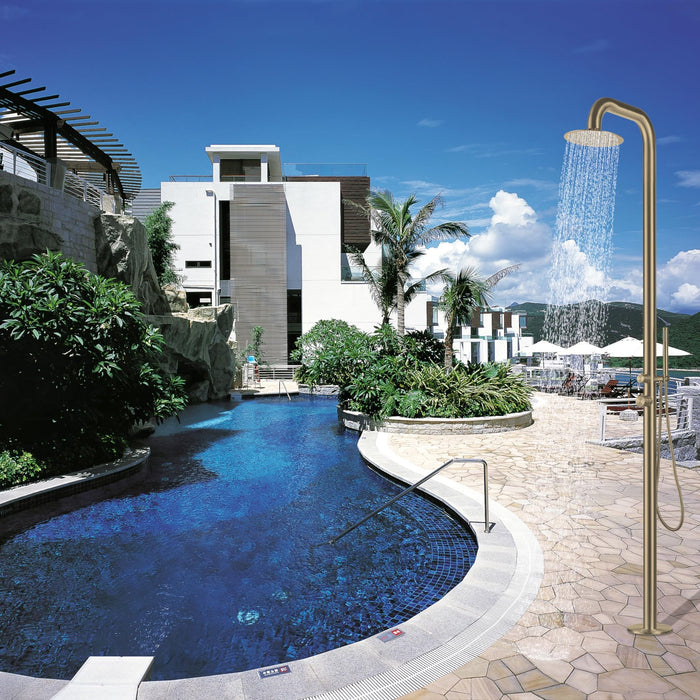 Gold Stainless Steel Outdoor Shower
