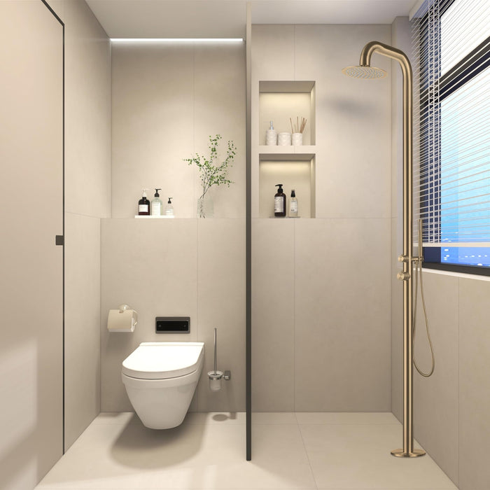 Gold Stainless Steel Outdoor Shower