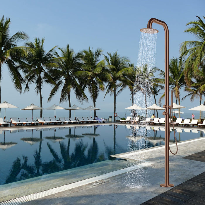 Rose Gold Stainless Steel Outdoor Shower