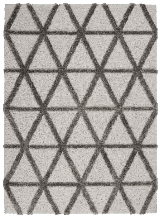Highlands Grey HND01 Polypropylene & Polyester Contemporary Area Rug - 8 Ft x 10 Ft