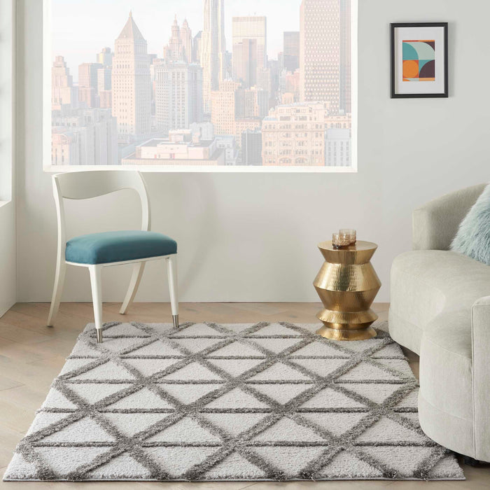 Highlands Grey HND01 Polypropylene & Polyester Contemporary Area Rug - 8 Ft x 10 Ft