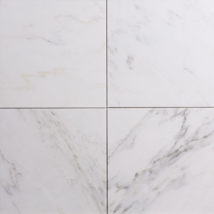 Calacatta Luxor Marble Tile - 12" x 12" x 3/8" Polished