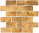 Giallo Cross Cut Travertine Mosaic - 2" x 4" Brick