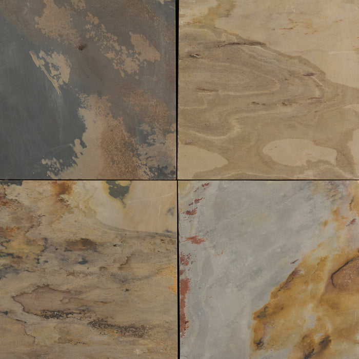 Autumn  Honed Slate Tile - 12" x 12" x 3/8"