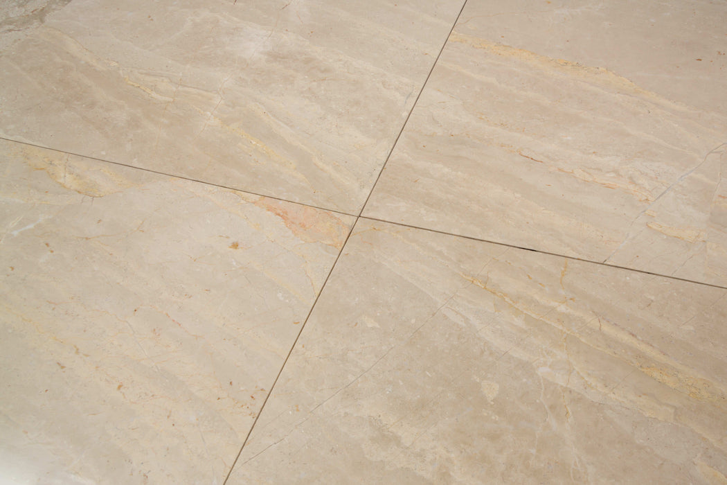 Vette Crema Lotus Marble Tile - 24" x 48" Polished