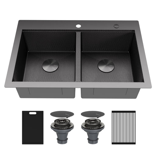 Stainless Steel Gunmetal Grey Kitchen Sink 1