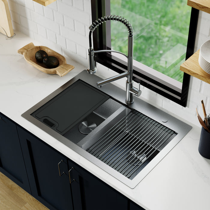 Stainless Steel Gunmetal Grey Kitchen Sink 2