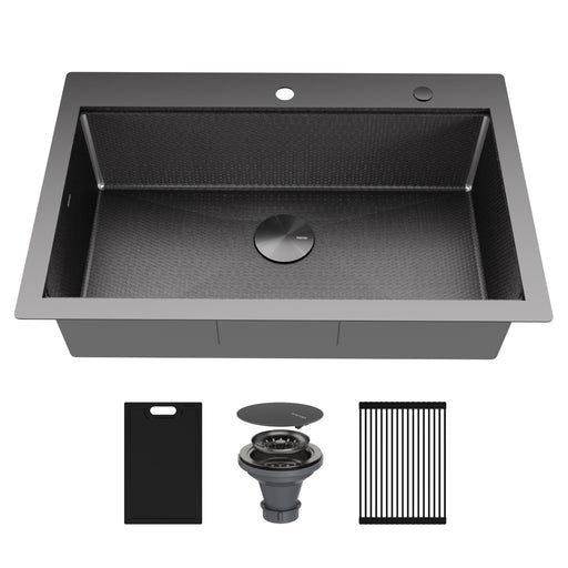 Stainless Steel Gunmetal Grey Kitchen Sink 1