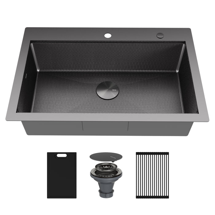 Stainless Steel Gunmetal Grey Kitchen Sink 1