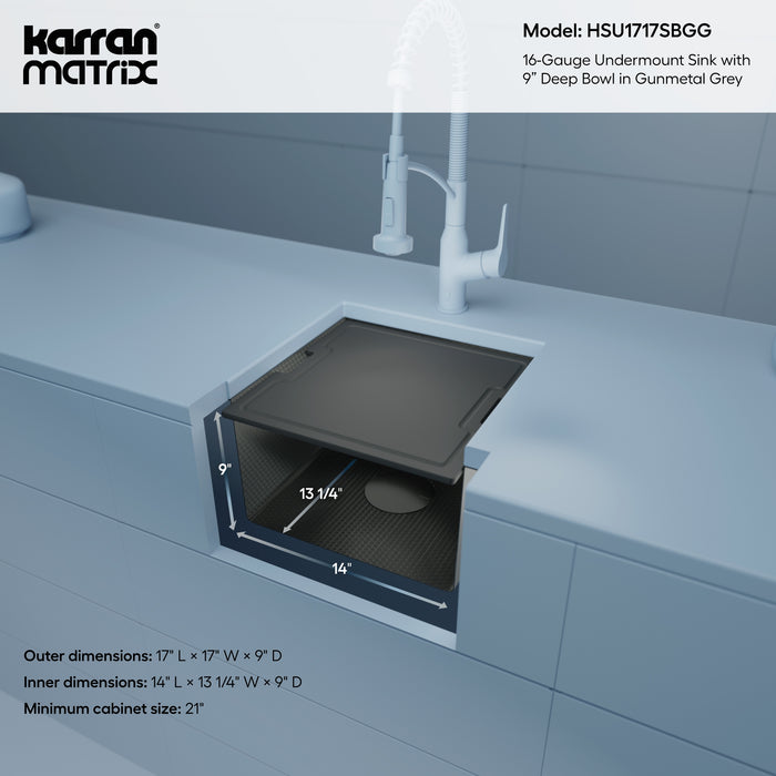 Stainless Steel Gunmetal Grey Kitchen Sink 5
