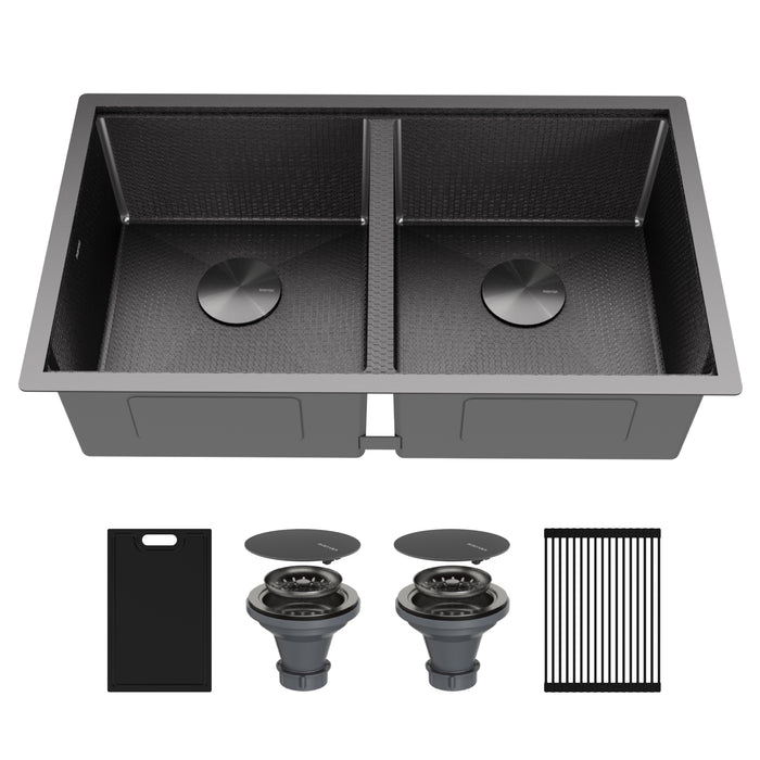 Stainless Steel Gunmetal Grey Kitchen Sink 1