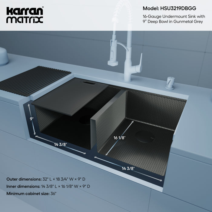 Stainless Steel Gunmetal Grey Kitchen Sink 5