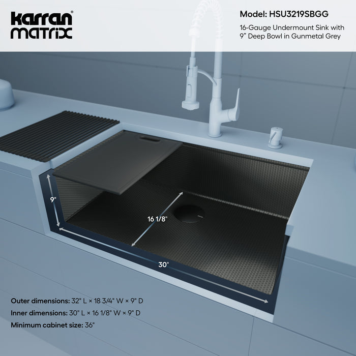 Stainless Steel Gunmetal Grey Kitchen Sink 5