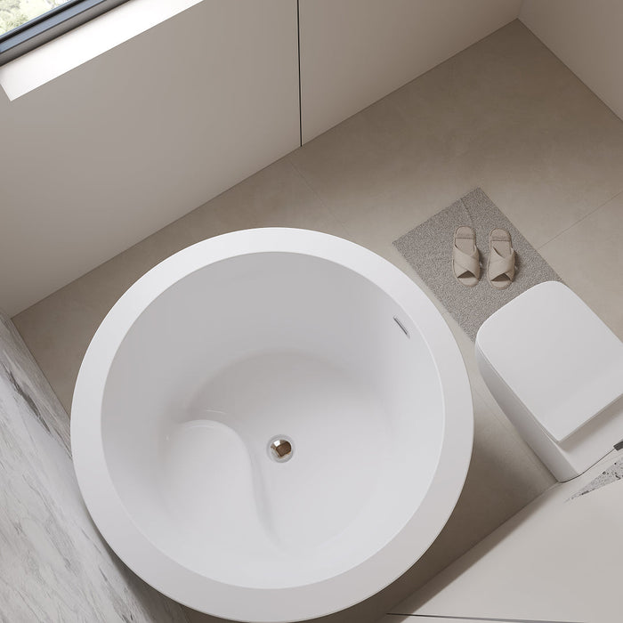 White Acrylic Bathtub