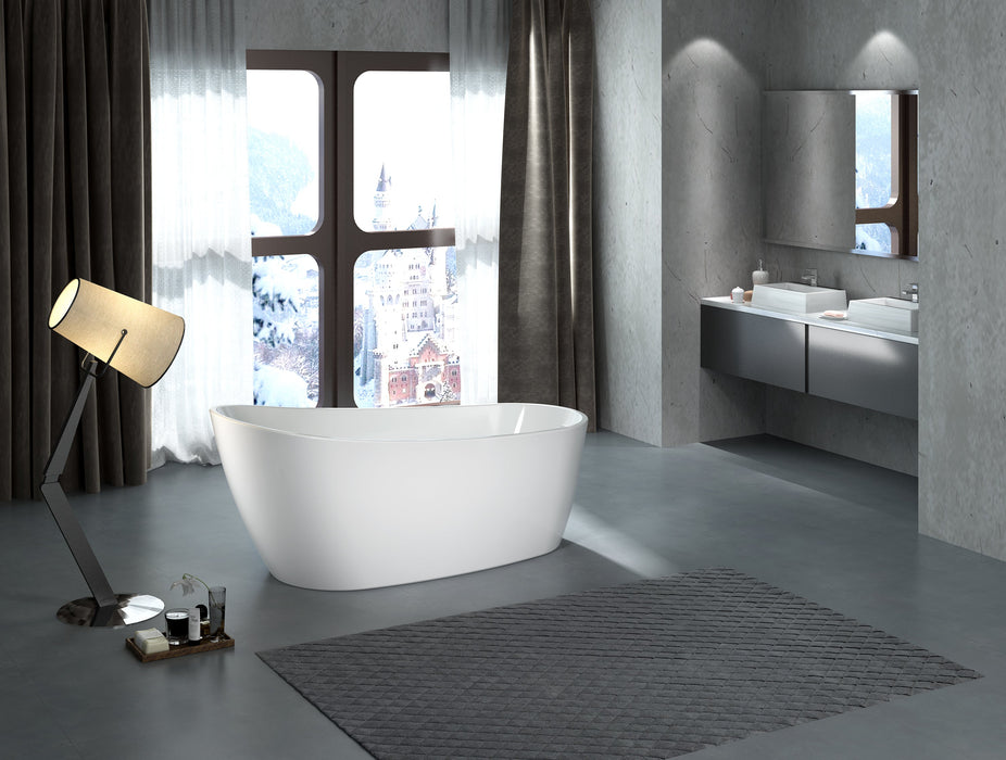 White Acrylic Bathtub
