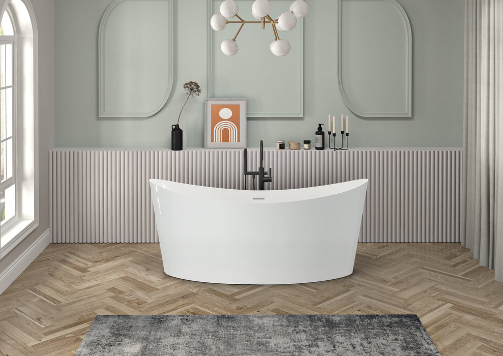White Acrylic Bathtub