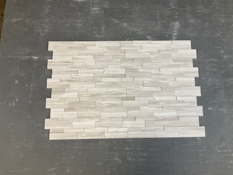 White Wood Marble Ledgestone Honed 3