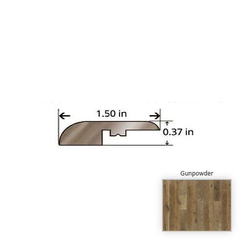 Organic 567 Oak Gunpowder Hardwood Moulding / Trim - 84.25" Reducer