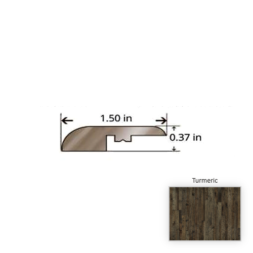Organic Solid Hickory Turmeric Hardwood Moulding / Trim - 84.25" Reducer