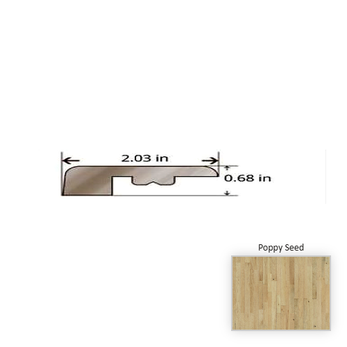 Organic Solid Red Oak Poppy Seed Hardwood Moulding / Trim - 84.25" Threshold