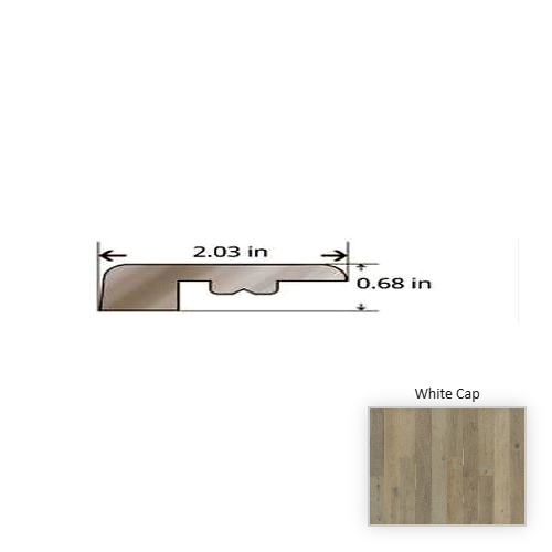 Ventura Oak White Cap Hardwood Moulding / Trim - 84.25" Threshold