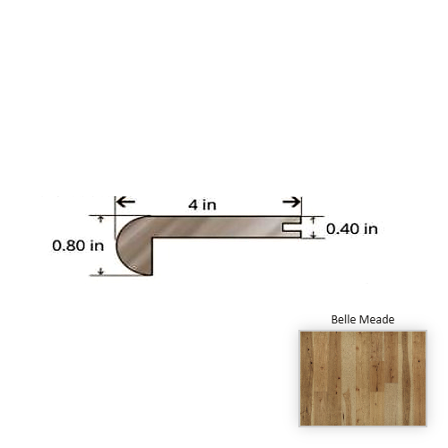 Hickory Belle Meade Hardwood Moulding / Trim - 84.25" Stair Nose