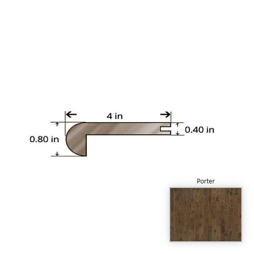 Oak Porter Hardwood Moulding / Trim - 84.25" Stair Nose