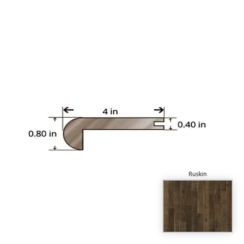 Oak Oak Ruskin Stair Nose TrueMark Glaze Tek 1