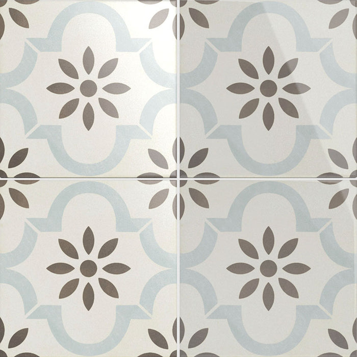 Full Tile Sample - Mix & Match Heritage Cascais Pastel 9380 Porcelain Tile - 8" x 8" x 3/8" Matte