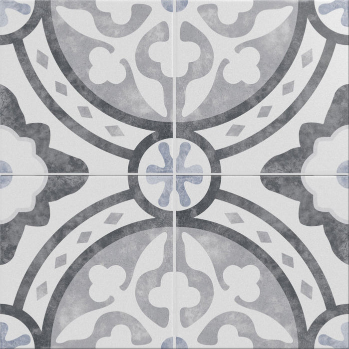 Full Tile Sample - Mix & Match Heritage Porto 9216 Porcelain Tile - 8" x 8" x 3/8" Matte