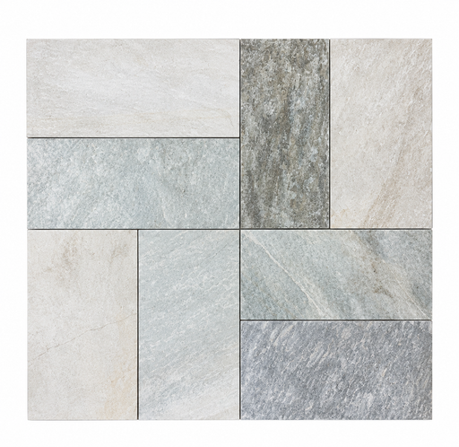 Himachel White Slate Tile - Natural Cleft
