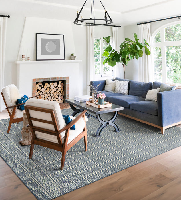 Hobart Wool Blend Cobalt 26016 Carpet Textured 2
