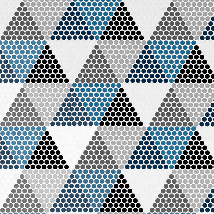Clearance Sale! Geometro Hygge Glow Recycled Glass Mosaic - 7 7/8" x 13 3/4" Penny Round