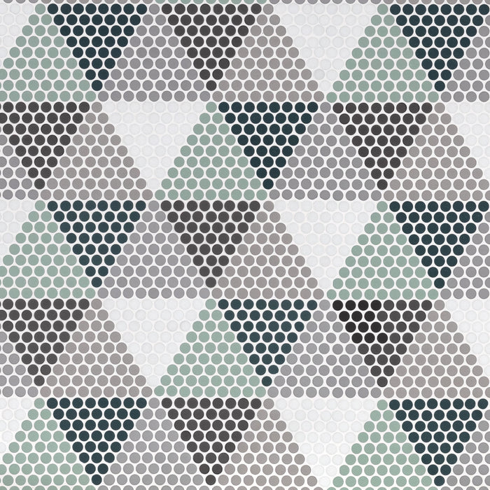 Clearance Sale! Geometro Hygge Log Recycled Glass Mosaic - 7 7/8" x 13 3/4" Renny Round