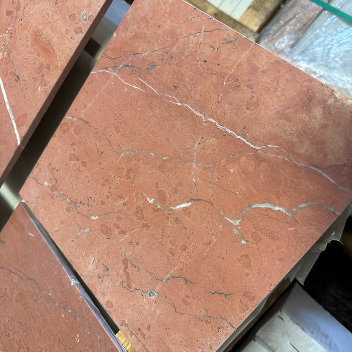 Honed Rojo Alicante Marble Tile - 12" x 12"