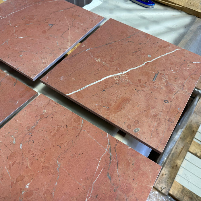 Rojo Alicante Marble Tile - 12" x 12" Honed